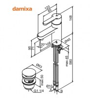 MONOMANDO LAVABO WILLOW DAMIXA